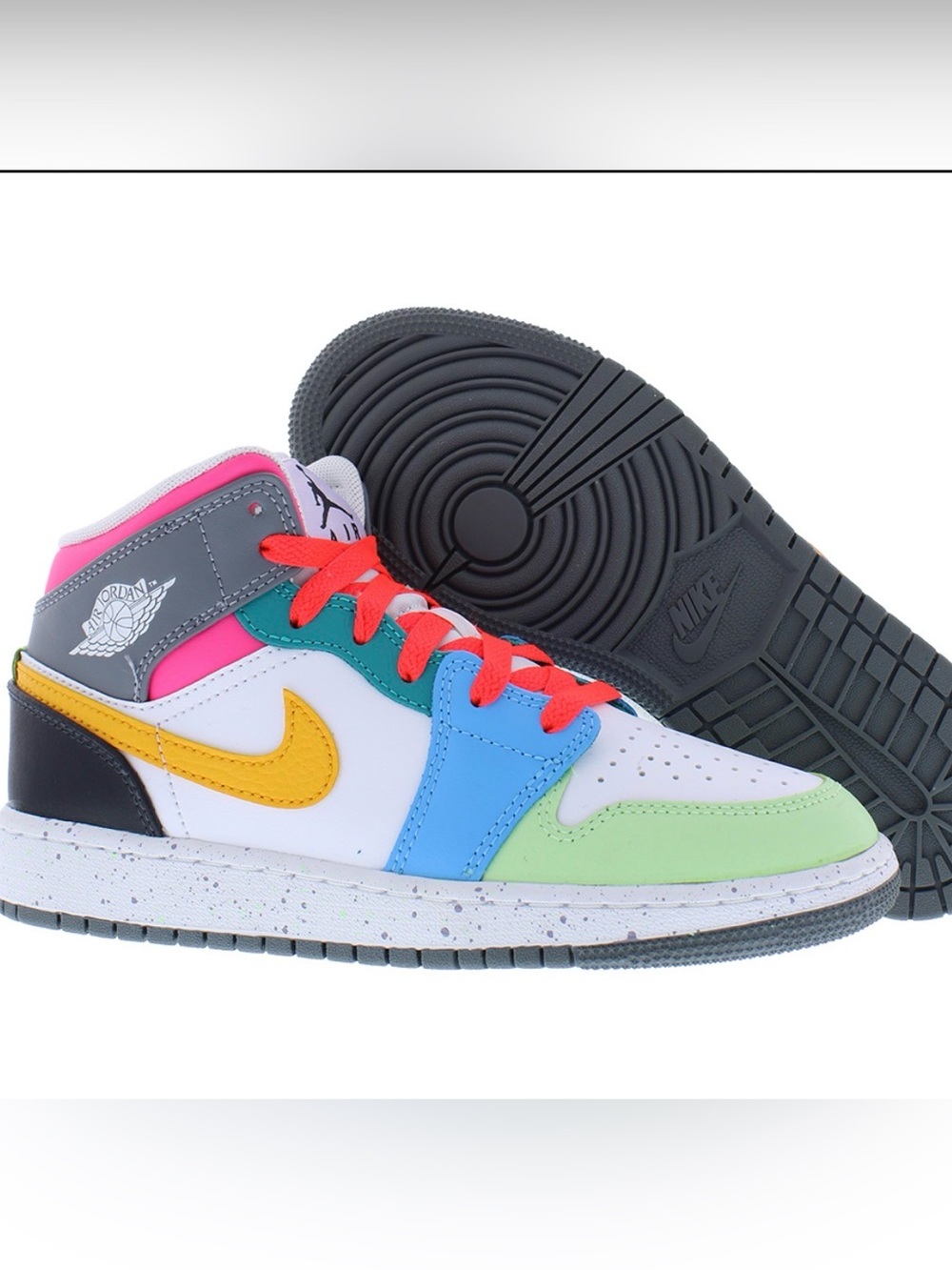 JORDAN 1 MID SE GS 'MULTI-COLOR' sneakers size 6.5 youth